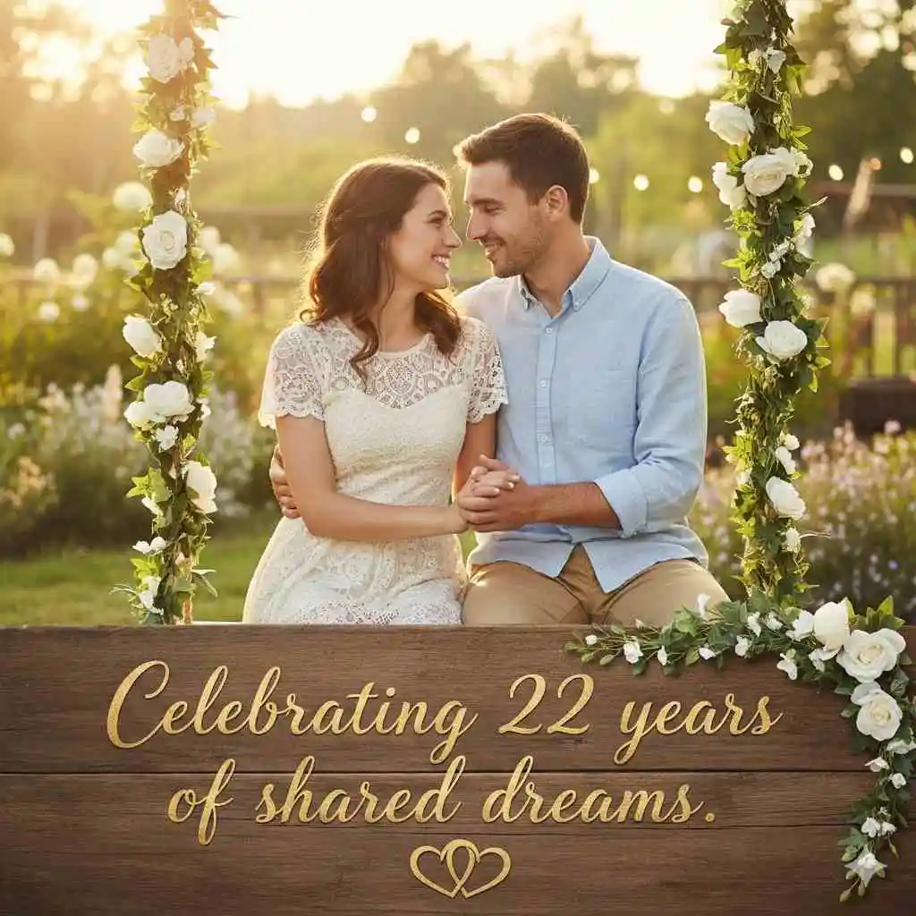 Short and Sweet 22nd Wedding Anniversary Quotes