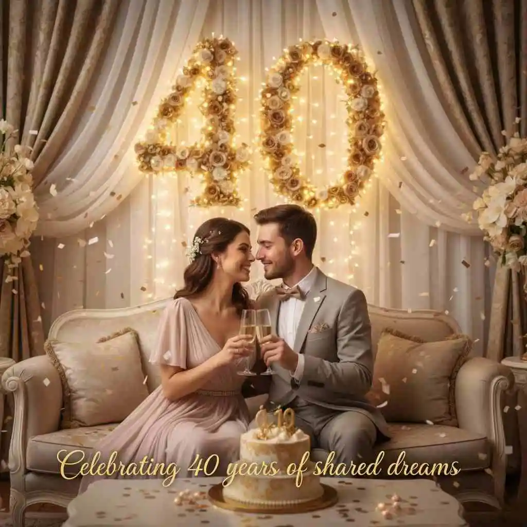 Short and Sweet 40th Wedding Anniversary Quotes