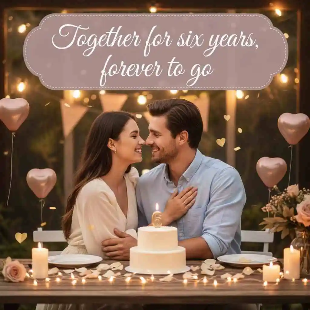 Short and Sweet 6th Anniversary Celebration Quotes