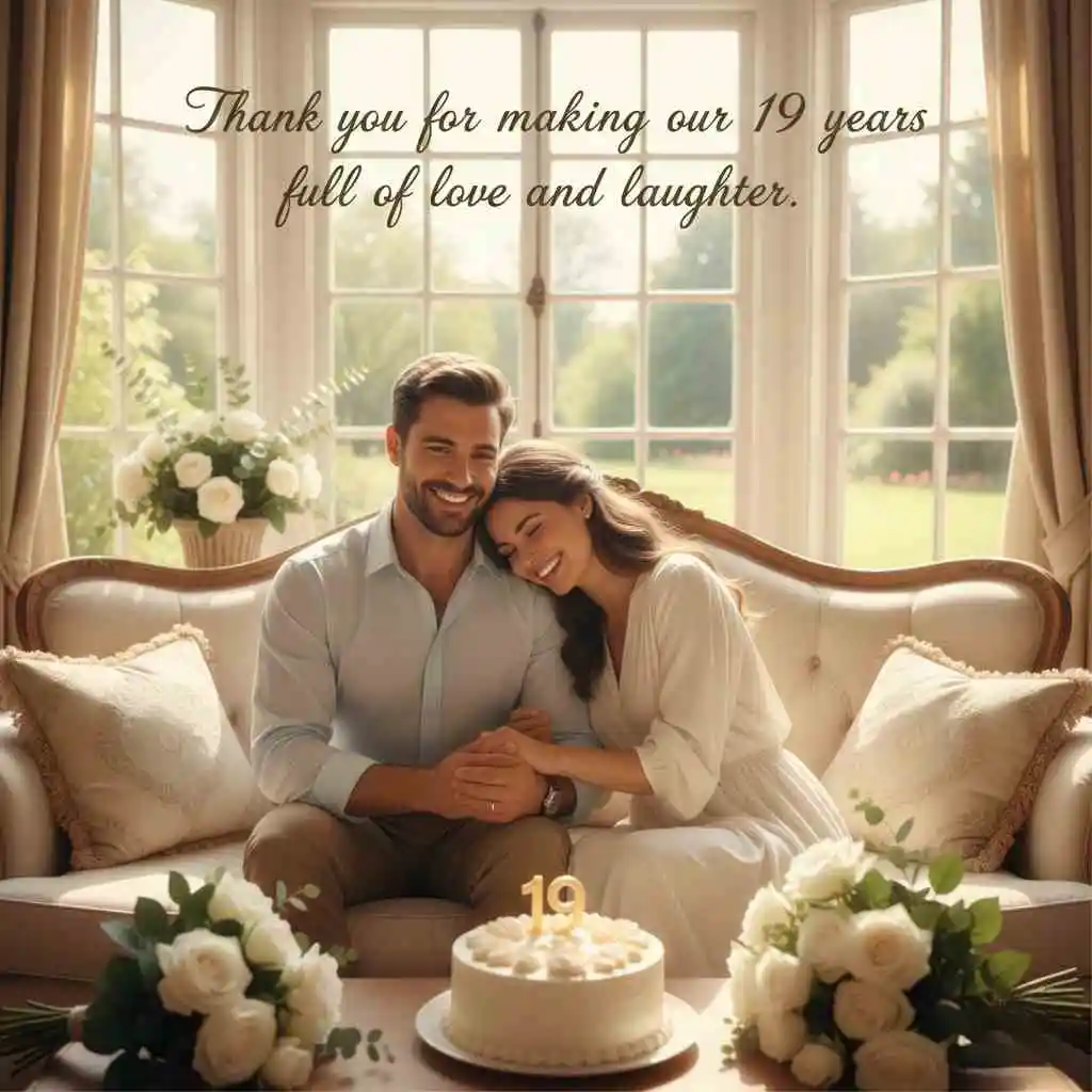 Sweet 19th Wedding Anniversary Quotes for Husband