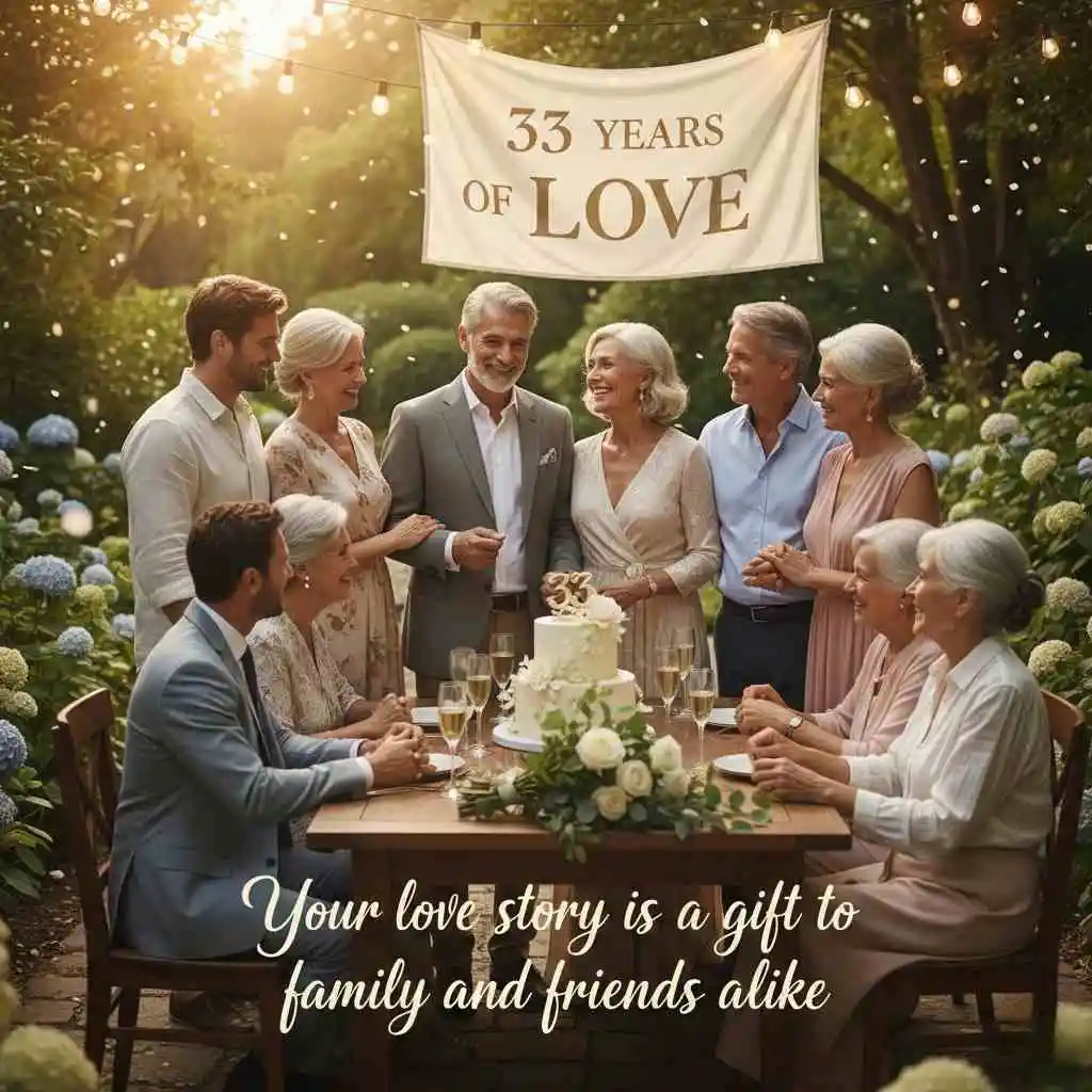 Family and Friend 33rd Wedding Anniversary Quotes
