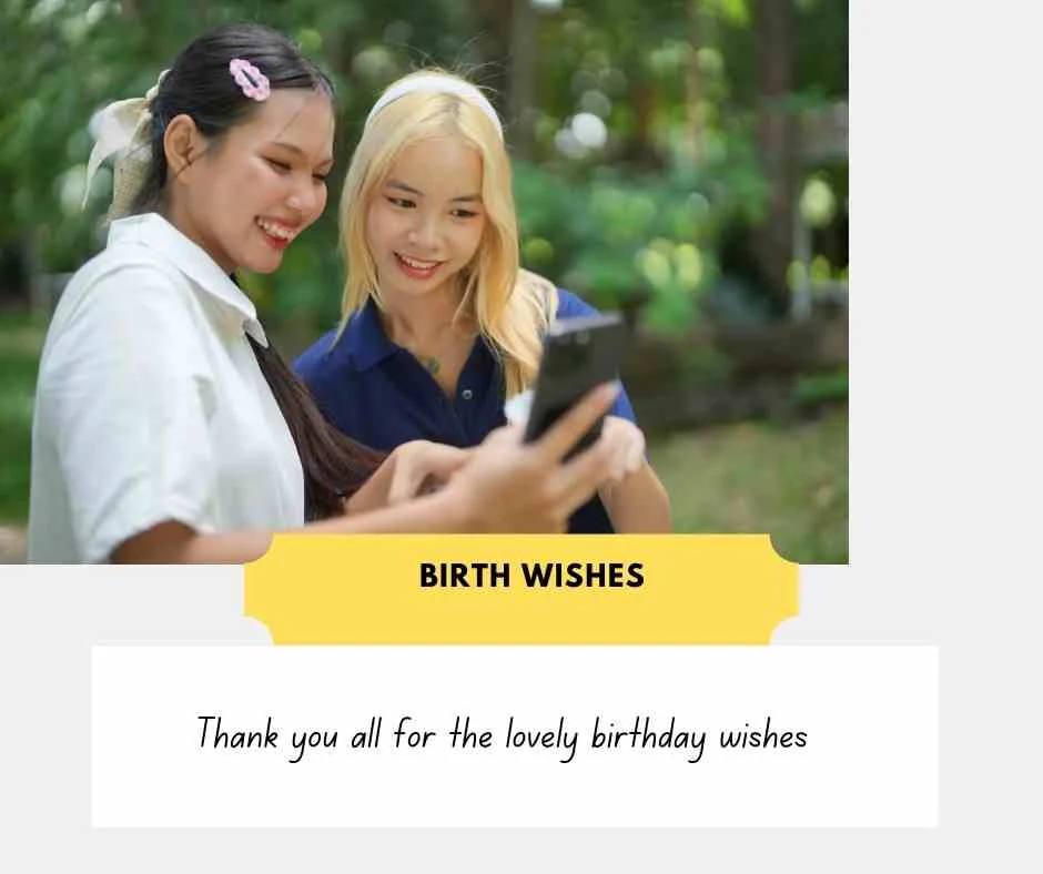 Thank You for Birthday Wishes on Social Media