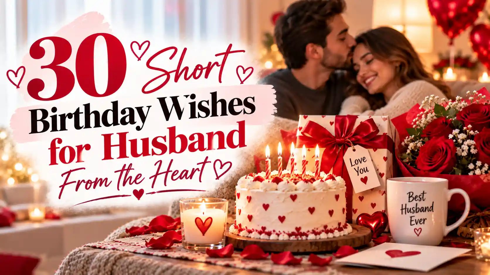 30 Short Birthday Wishes for Husband From the Heart | Romantic & Meaningful